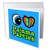 3dRose Bright Eye Heart I Love Pajama Parties - Greeting Cards, 6 x 6", Set of 12 (gc_106352_2)