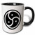 3dRose BDSM symbol Mug, 11 oz, Black