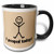 3dRose I Pooped Today Two Tone Mug, 11 oz, Black