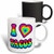 3dRose Groovy Hippie Rainbow I Heart Love Sprinkles Mug, 11 oz