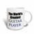 3dRose Worlds greatest guitar player, Blue Ceramic Mug, 15 oz, White