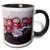 3dRose Raggedy Anns Two Tone Black Mug, 11 oz, Multicolor