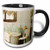 3dRose Victorian Bath-Two Tone Black Mug, 11-Ounce, Multicolored