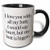 3dRose I Love You With All My Butt Mug, 11 oz, Black
