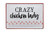 Creative Co-Op "Crazy Chicken Lady" Enameled Tin Wall Décor