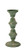 Creative Co-op Distressed Green Tin Holds 4" Pillar Candle Holder