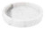 Creative Co-Op DF2369 8" Round Carved Marble Tray, White