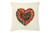 Creative Co-op Appliqued Chindi Heart Square Cotton Pillow, Multicolor