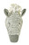 Creative Co-op Wool Blend Zebra Head Wall Décor, Grey