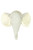 Creative Co-op Linen Blend Elephant Head Wall Décor, Grey