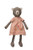 Creative Co-op Fabric Plush Pink Dress Bear