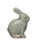 Creative Co-op Distressed Terracotta Figurine Rabbit, Aqua