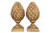 Creative Co-op Resin Pinecone Finial Bookends, Gold
