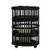 Creative Co-op Black Rattan & Bamboo Candle Holder