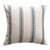 Creative Co-op Square Striped White & Blue Woven Cotton Pillow, White