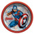 Captain America Design Round Paper Plates-8pc
