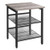 VASAGLE End Table, Nightstand with 2 Adjustable Mesh Shelves, Industrial Side Table for Living Room, Stable Metal Frame, Easy Assembly, Greige and Black ULET023B02