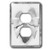 3dRose lsp_23877_6 Silver Hearts On Silver Heart With Bow 2 Plug Outlet Cover