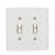 Meriville Moroccan 2 Toggle Wallplate, Double Switch Electrical Cover Plate, Off White