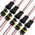 HUIQIAODS 3 Pin Way Auto Waterproof Electrical Connector Pigtail With Wire 18 AWG Marine for Car Boat Ect.5 Pack