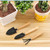 Garden Tool Set,Gardening Kit Includes Hand Trowel,Transplant Trowel and Cultivator Hand Rake Gardening Wooden Handle Metal Rake Shovel Digging Trowel