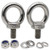 Jetovo 8 PCS M12 Heavy Duty Screw Eye Bolt 304 Stainless Steel Male Thread Machinery Shoulder Lifting Ring Eye Bolt with Lock Nuts Lock Washers Flat Washers Set