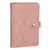 Antner A6 PU Leather Notebook Binder Refillable 6 Ring Binder Cover for A6 Filler Paper Binder Pockets, Personal Planner Binder, Pink