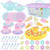 SevenQ 51 Pcs Tea Set for Little Girls, Kids Tea Party Set Princess Pretend Play Food Toys with Teapots, Teacups, Cookies, Dessert, Doughnut, for Toddlers, Boys, Girls