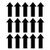 SAVITA 15 Pieces 12inch Arrow Decals Marking Arrow Stickers Removable Self-Adhesive Directional Sign for Temporary Floor and Wall Applications (Black)