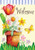 Toland Home Garden Potted Welcome 12.5 x 18 Inch Decorative Spring Flower Butterfly Garden Flag