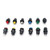 TOUHIA 12mm Self-Locking Latching Push Button Switch On/off for Arduino,12Pcs (6 Colors)