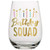 Creative Brands Slant Collections Stemless Wine Glass, 20-Ounce, Birthday Squad