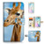 ( For Samsung S7 Edge , Galaxy S7 Edge ) Flip Wallet Case Cover & Screen Protector Bundle - A21127 Giraffe Face