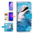 (for Samsung Note 9, Galaxy Note 9) Flip Wallet Case Cover & Screen Protector Bundle - A8204 Dolphin