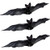 ATDAWN Halloween Hanging Bats, Realistic Looking Spooky Bats, Nylon Hanging Bats, Flying Bats Halloween Decoration, 3 Pack
