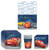 Disney Cars 3 Lighning McQueen Birthday Party Supplies Bundle Kit Including Plates, Cups, Napkins and Table cover - 8 Guests