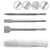 SDS Plus Chisel Bits Set, 3-pack Concrete Masonry Chisel Bits Compatible with SDS Plus Rotary Hammer, Pointed Chisel Scaling Chisel Flat Chisel