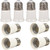 8pcs E26 to E26 Lamp Bulb Base Socket Lamp Holder Converter Adapter for Lamp Converter, LED Lamp Socket Adapter