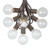 G50 Patio String Lights with 25 Clear Globe Bulbs  Outdoor String Lights  Market Bistro Café Hanging String Lights  Patio Garden Umbrella Globe Lights - Brown Wire - 25 Feet