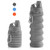 Collapsible Water Bottle - Silicone portable water bottle leak proof for Sports, Gym, and Hiking - Portable, Foldable Travel Accessories BPA Free (17 OZ)