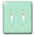 3dRose lsp_212467_2 Mint Green and White Polka Dot Pattern Double Toggle Switch Multicolor