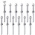 Cable Railing Swage Threaded Stud Tension End Fitting Terminal for 1/8 Cable Deck Railing,12Pack T316 Marine Grade Cable Tensioners Threaded Stud End Fitting Terminal(1/4x1/8in)