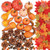 FUNARTY 162pcs Assorted Artificial Pumpkins Kits, Harvest Pumpkins and Gourd, Pine Cones, Acorns, Maple Leaves for Autumn Thanksgiving Halloween Festival Decor