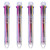TSML 0.5mm Multicolor Pens 4 Pack 8-in-1 Retractable Ballpoint Pens - 8 Colors Transparent Barrel Ballpoint Pen for Office Supplies, Gift (4 pcs)