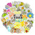 Waterproof Flower Vinyl Stickers for Water Bottle Laptop Scrapbooking (50 Pcs Daisy Style)