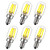 Attaljus E12 LED Bulb, 4W Filament LED Chandelier Light Bulbs, 25W Incandescent Equivalent, 6000K Daylight, T7 T20 Small Edison Clear Candelabra LED Lamp, Pack of 6