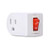 Electes 3 Prong Grounded Single Port Power Adapter with Red Indicator On/Off switch