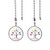 LONGSHENG Silver Tree of Life Fan Pull Chain Fan Light Replacement Extender Pull Chain, Pack of 2