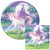 Creative Converting Unicorn Fantasy Happy Birthday Lunch Napkins & Plates Party Kit for 8