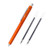 Ohto Needle-Point Horizon Ballpoint Pen 0.7 mm (NBP-707H-OR) - Orange Body with Two Extra Refills (No.897NP)
